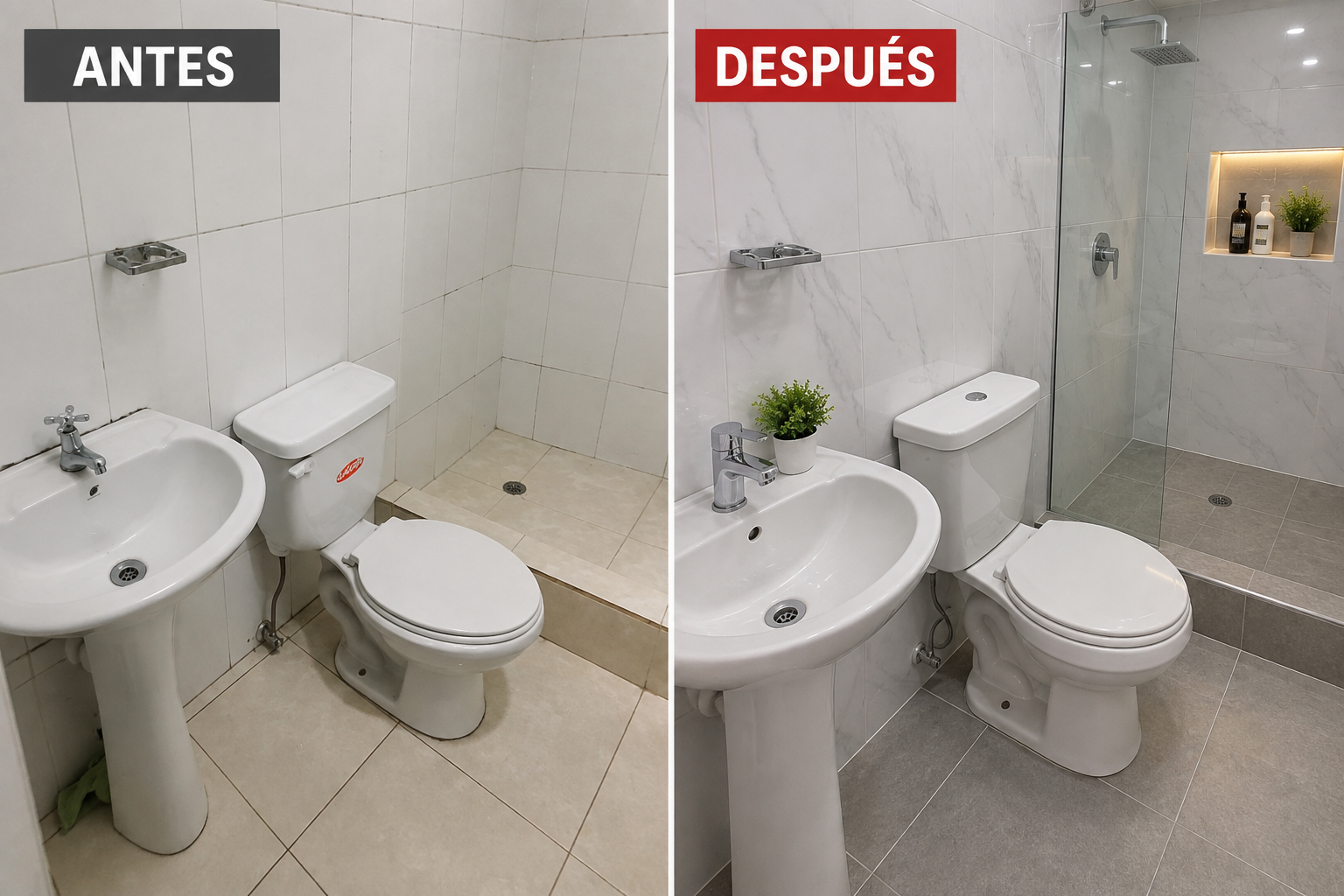Remodelación de baños en Quito con albañilería y acabados